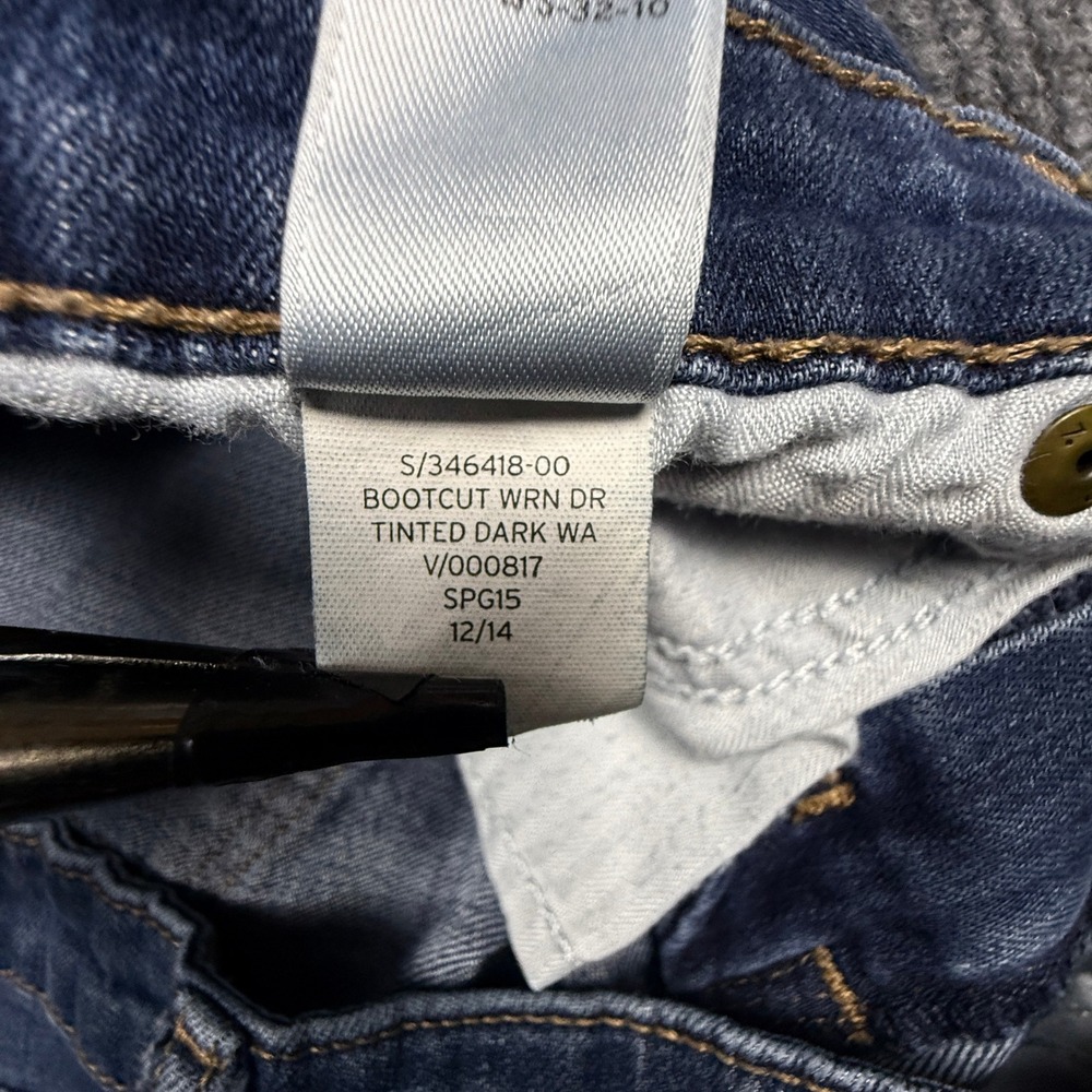 Gap Sexy Bootcut Fit Jeans Tinted Dark Wash Blue Denim 14/32R S/346418-00 - Picture 13 of 14